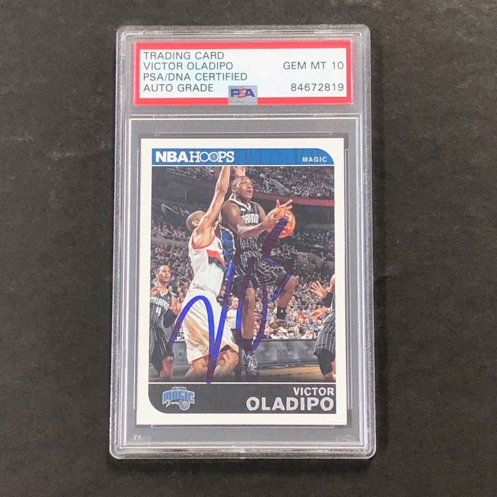 2014-15 Panini NBA Hoops #14 Victor Oladipo Signed Card AUTO 10 PSA/DNA Slabbed