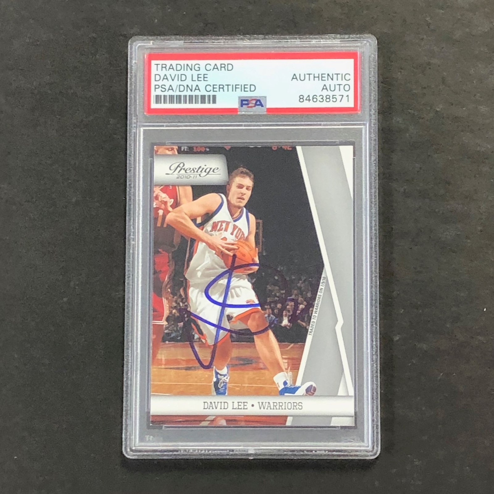 2010-11 Panini Prestige #78 David Lee Signed Card AUTO PSA Slabbed Warriors