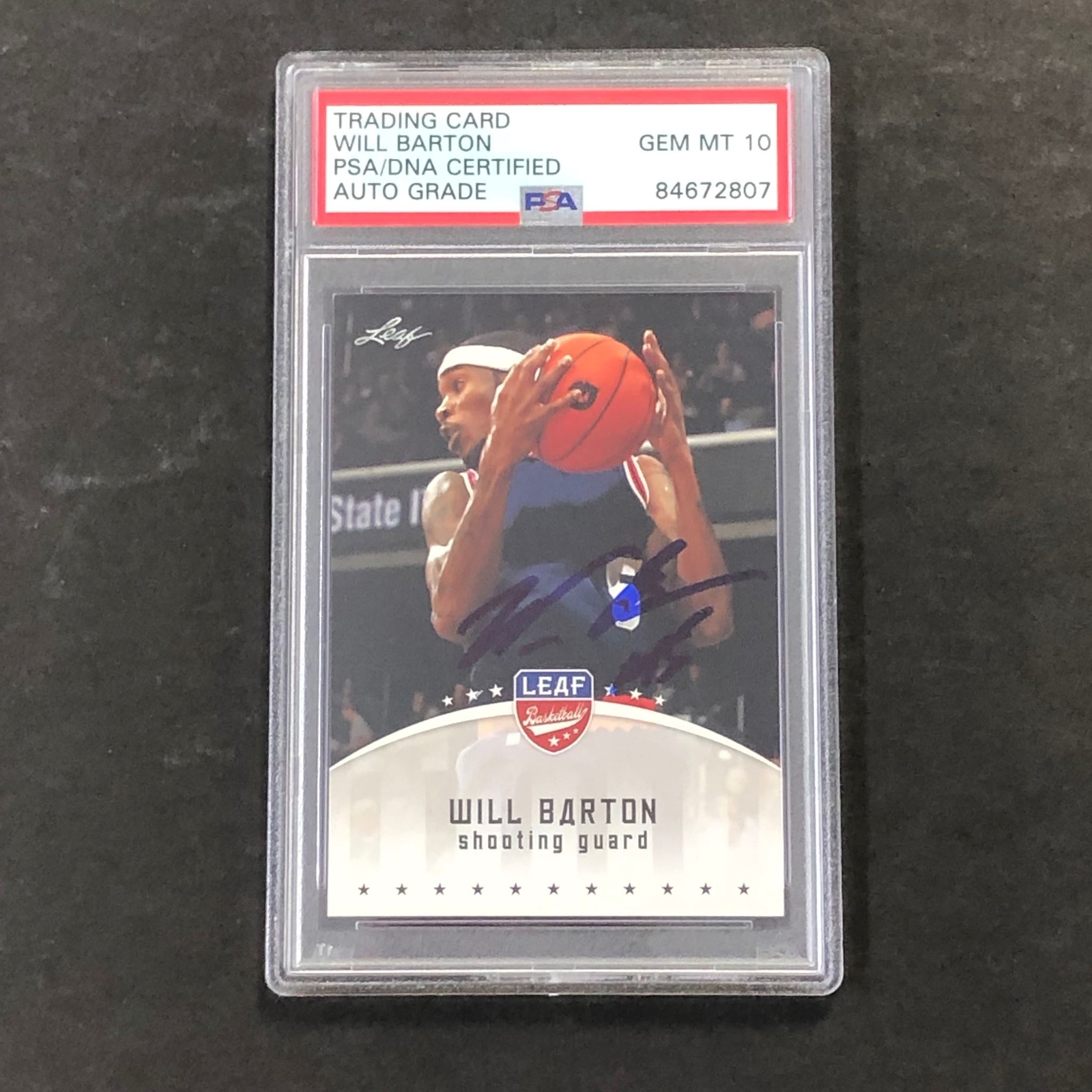 2012 Leaf Basketball #WB1 Will Barton Signed Card AUTO 10 PSA Slabbed