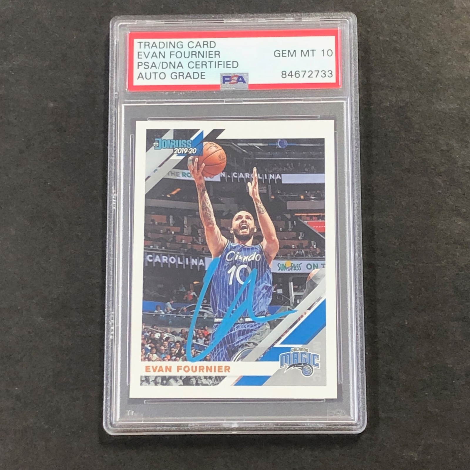 2019-20 Panini Donruss #146 Evan Fournier Signed Card AUTO GRADE 10 PSA Slabbed