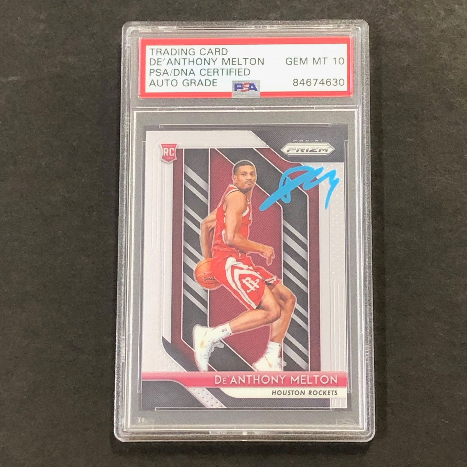 2018-19 Panini Prizm #4 De'Anthony Melton Signed Card AUTO GRADE 10 PSA Slabbed