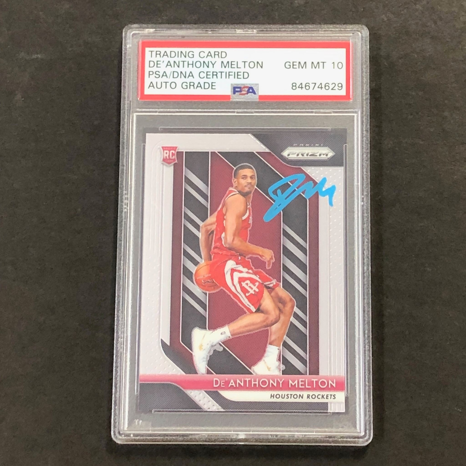 2018-19 Panini Prizm #4 De'Anthony Melton Signed Card AUTO GRADE 10 PSA Slabbed