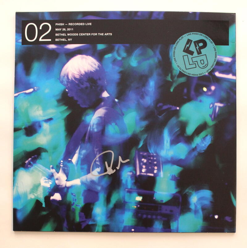 TREY ANASTASIO SIGNED AUTOGRAPH ALBUM VINYL RECORD - PHISH LIVE BETHEL WOODS JSA