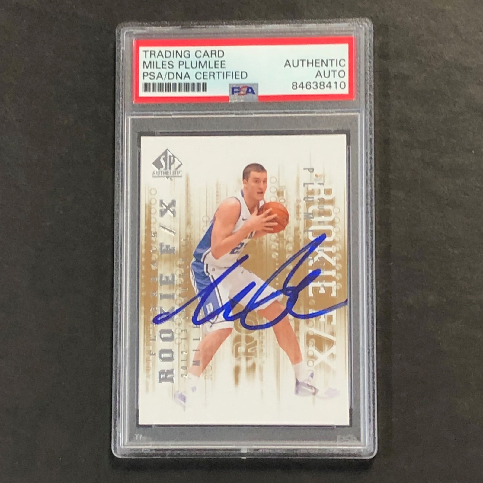 2012-13 SP Authentic #93 Miles Plumlee Signed Card AUTO PSA Slabbed Duke