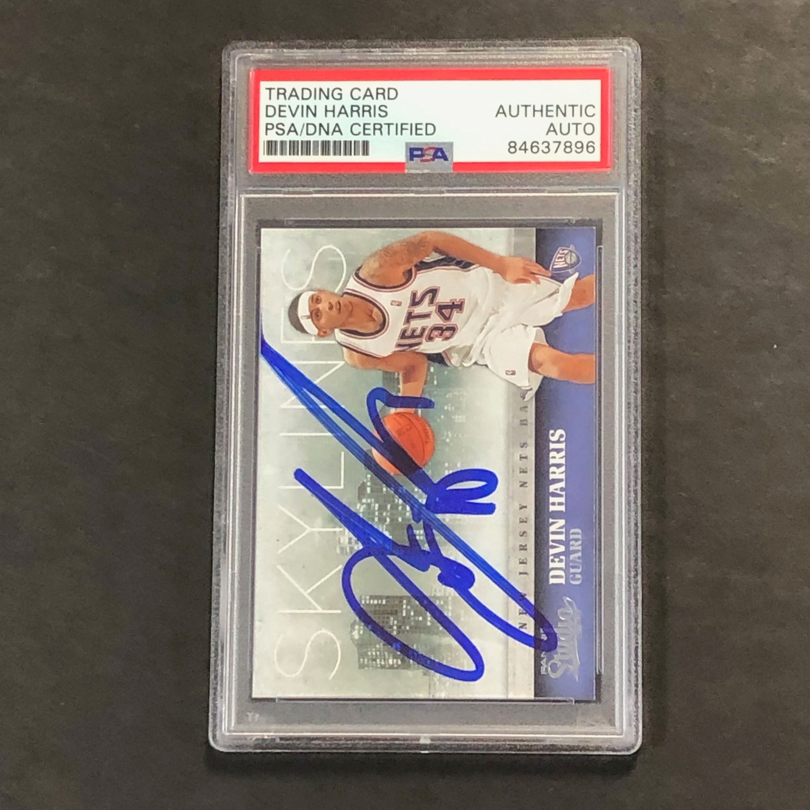 2009-10 Panini Studio Skylines #18 Devin Harris Signed Card AUTO PSA Slabbed Net