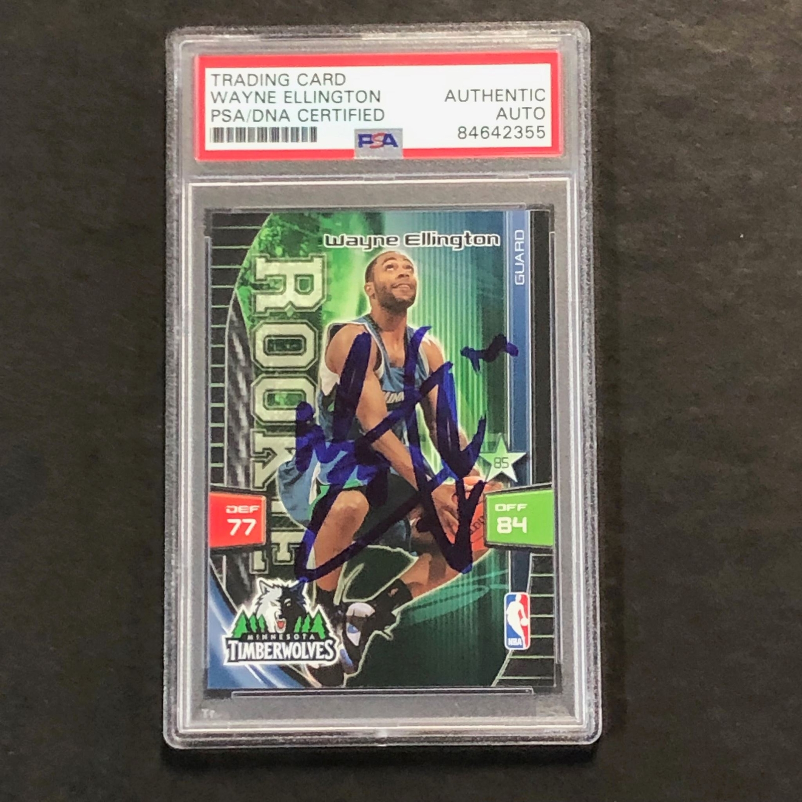 2009-10 Panini Adrenalyn XL WAYNE ELLINGTON Signed Card AUTO PSA Slabbed Timberw