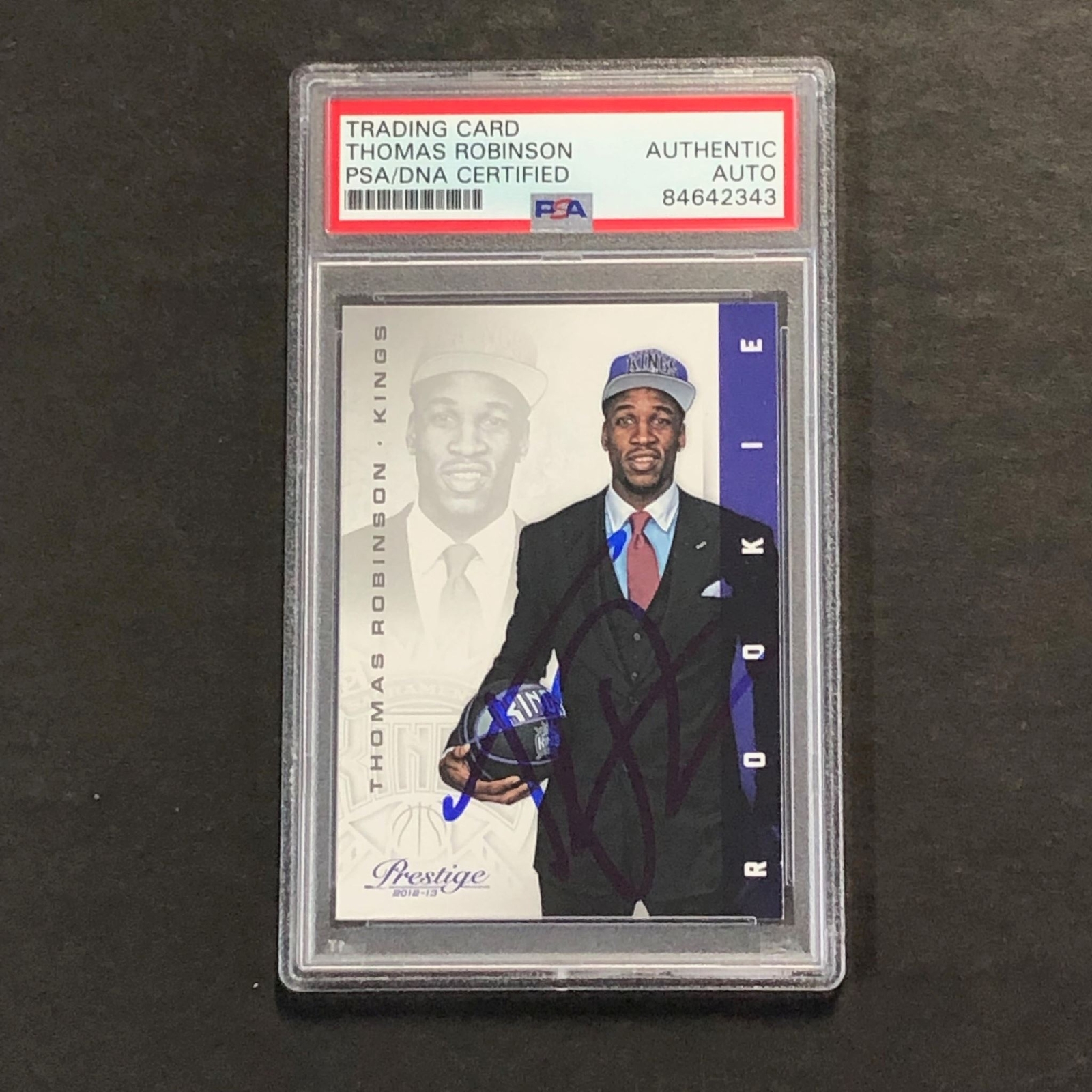 2012-13 Panini Prestige #207 Thomas Robinson Signed Card AUTO PSA Slabbed RC Kin