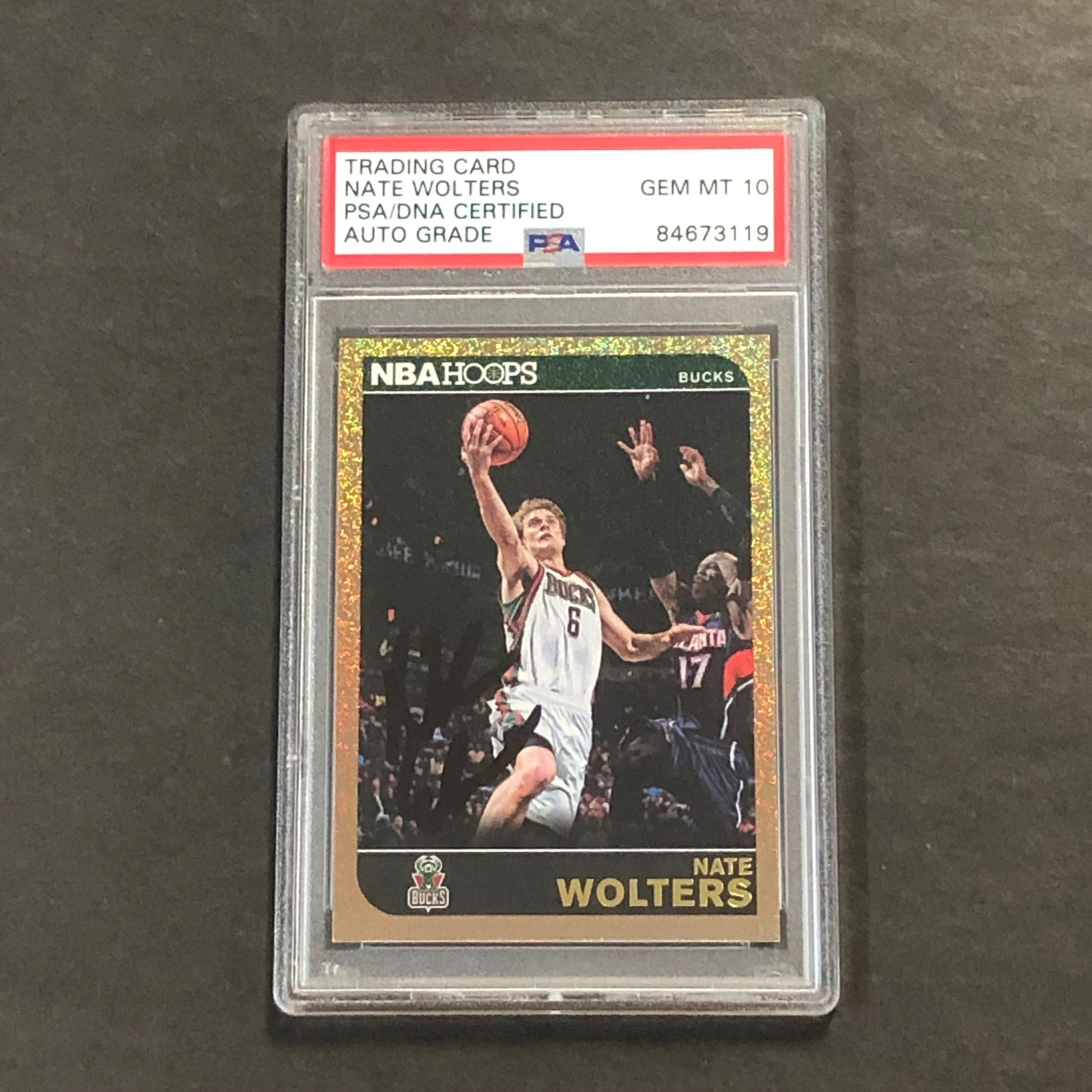 2014-15 Panini NBA Hoops #186 Nate Wolters Signed Card AUTO 10 PSA/DNA Slabbed R