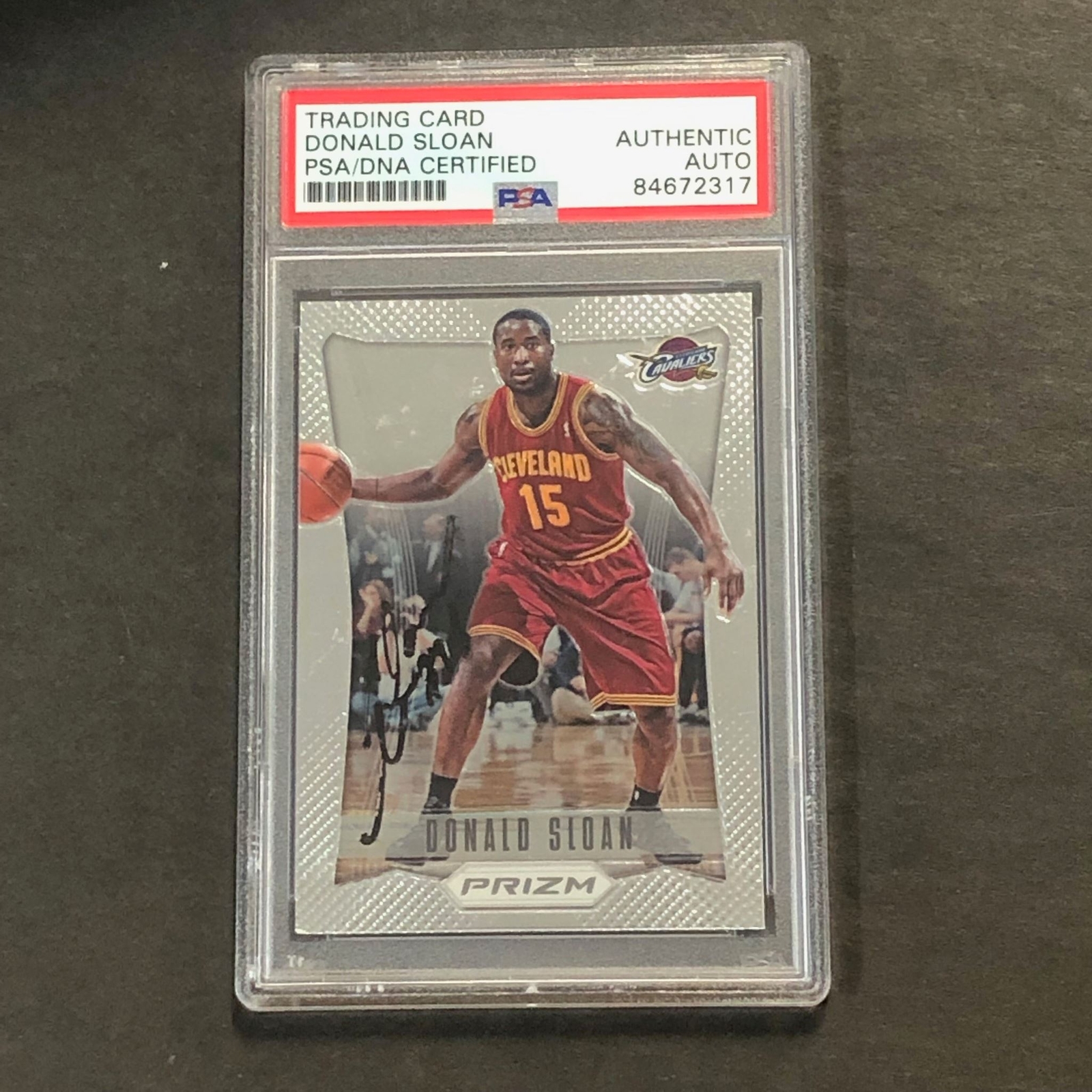 2012-13 Panini Prizm #268 DONALD SLOAN Signed Card AUTO PSA Slabbed Cavaliers