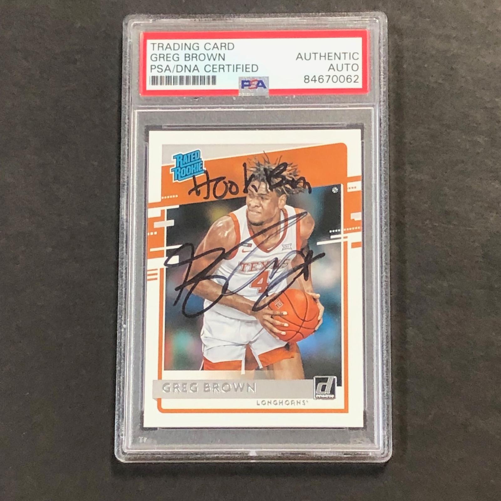 2021-22 Panini Chronicles Donruss Draft Picks #39 Greg Brown Signed AUTO PSA Sla