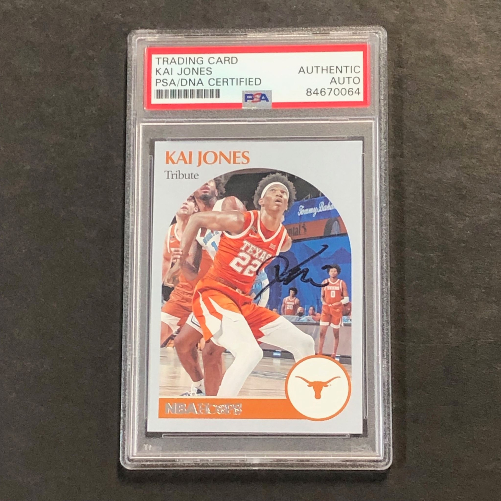 2021 Chronicles NBA Hoops #62 Kai Jones Signed AUTO PSA Slabbed Texas