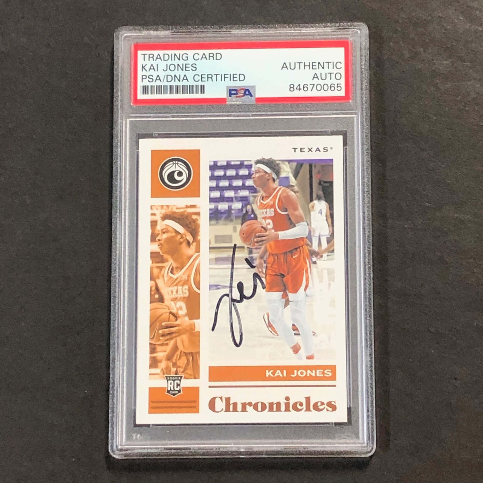 2021 Chronicles Draft Picks #12 Kai Jones Signed AUTO PSA Slabbed Texas