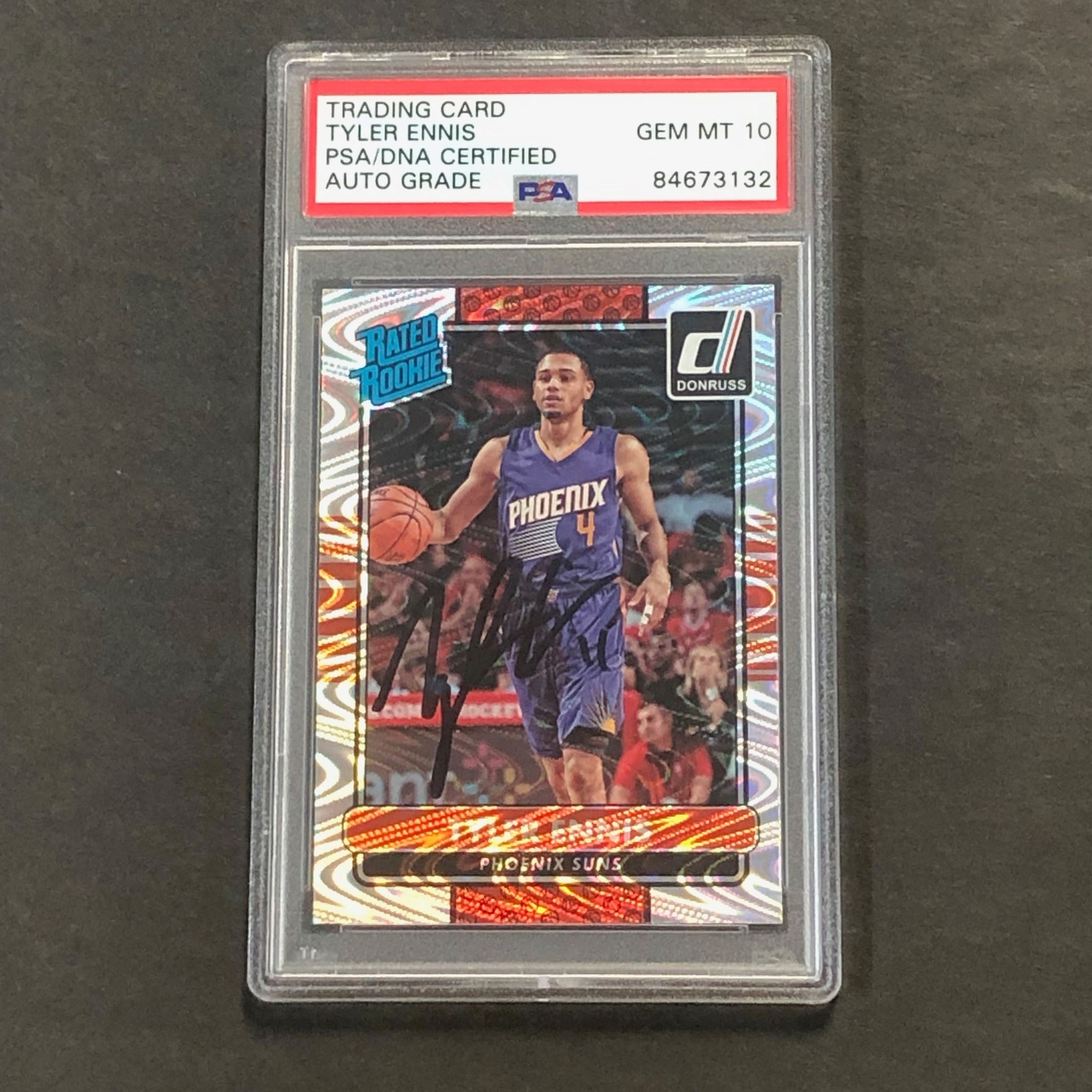 2014-15 NBA Panini Donruss #237 Tyler Ennis Signed Rookie Card AUTO GRADE 10 PSA