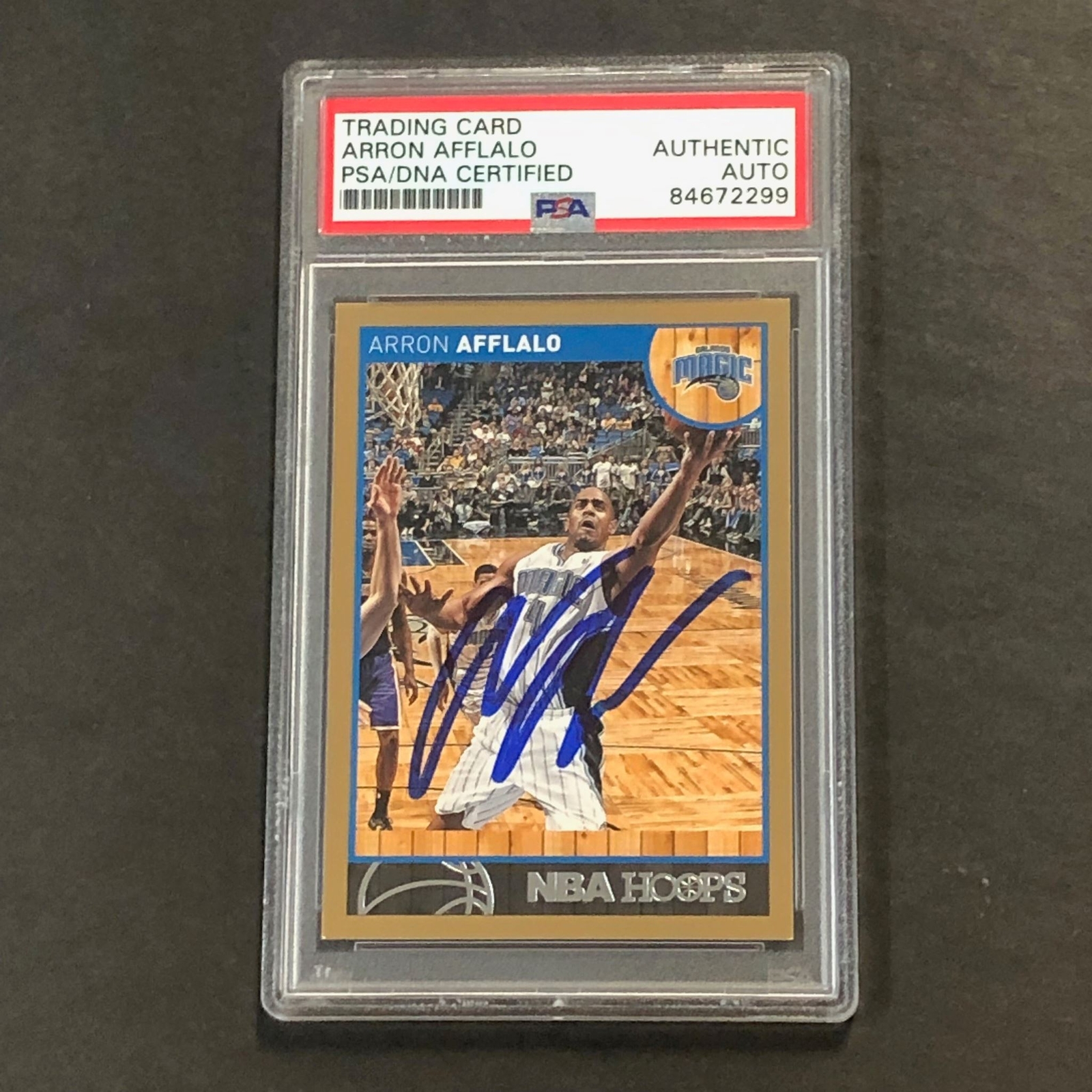 2013-14 Panini NBA Hoops #48 Arron Afflalo Signed Card AUTO PSA/DNA Slabbed Magi