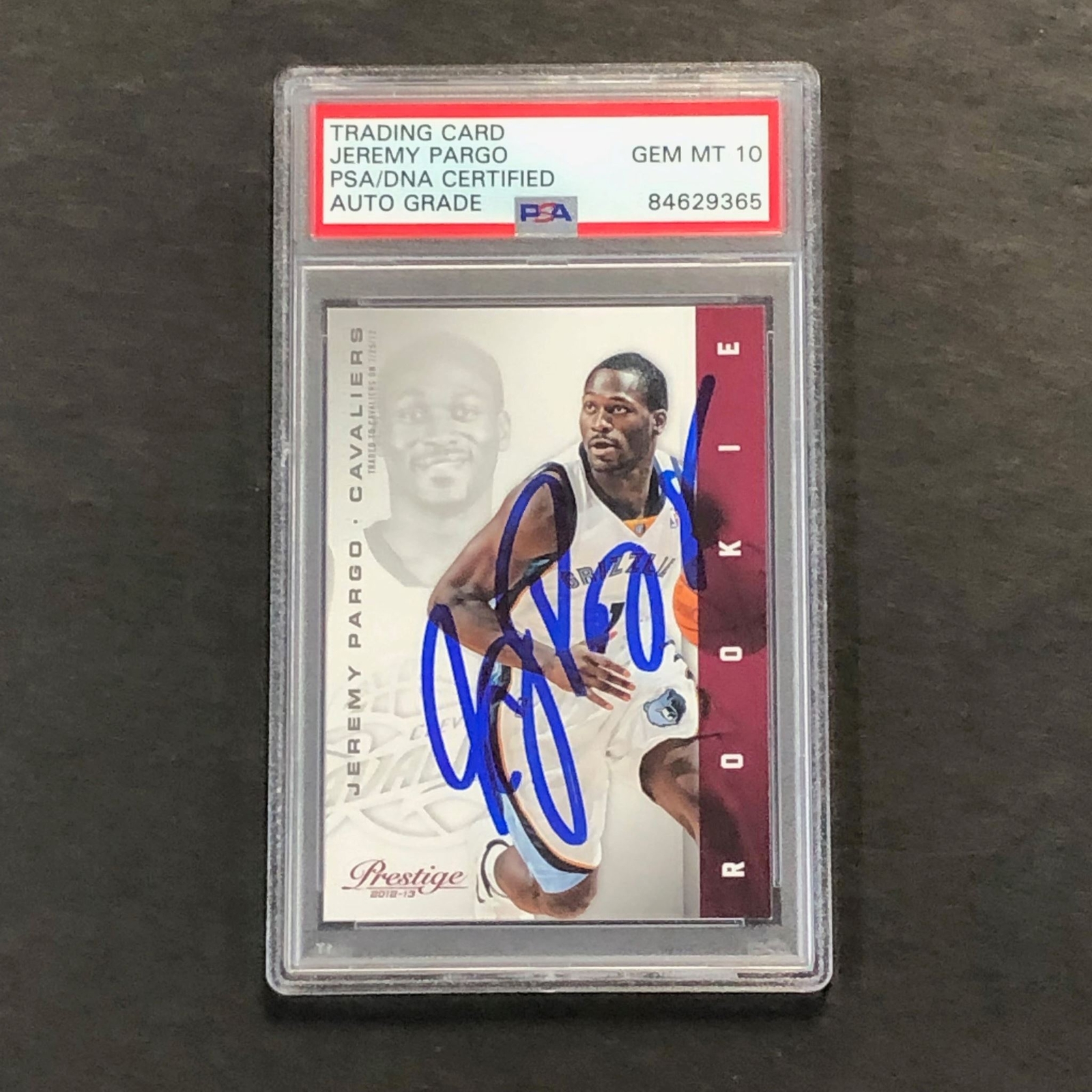 2012-13 Panini Prestige #169 Jeremy Pargo Signed Card AUTO 10 PSA Slabbed Cavali