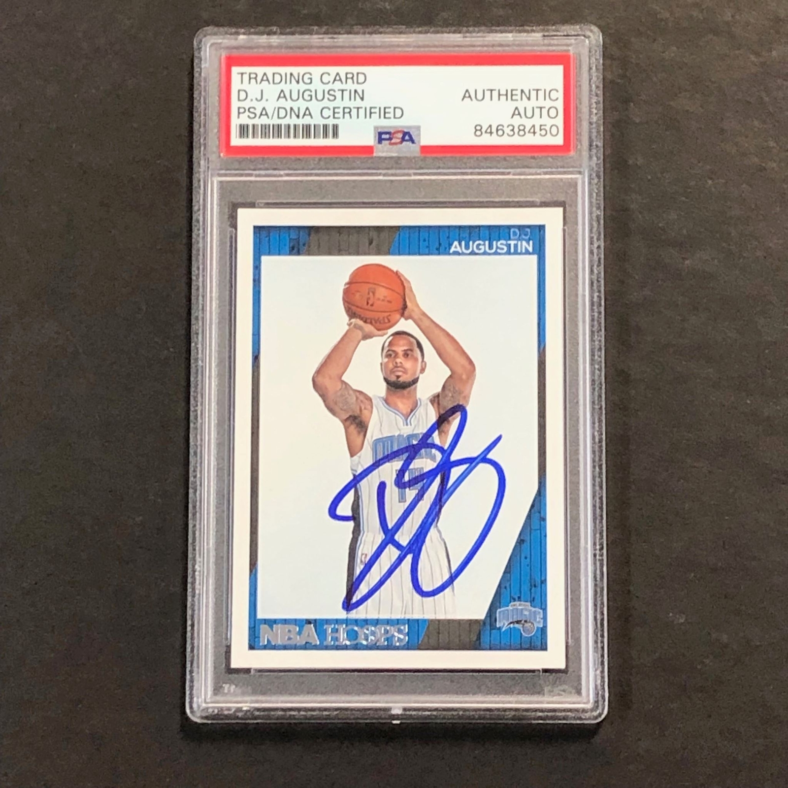 2016-17 NBA Hoops #217 DJ Augustin Signed Card AUTO PSA Slabbed Magic