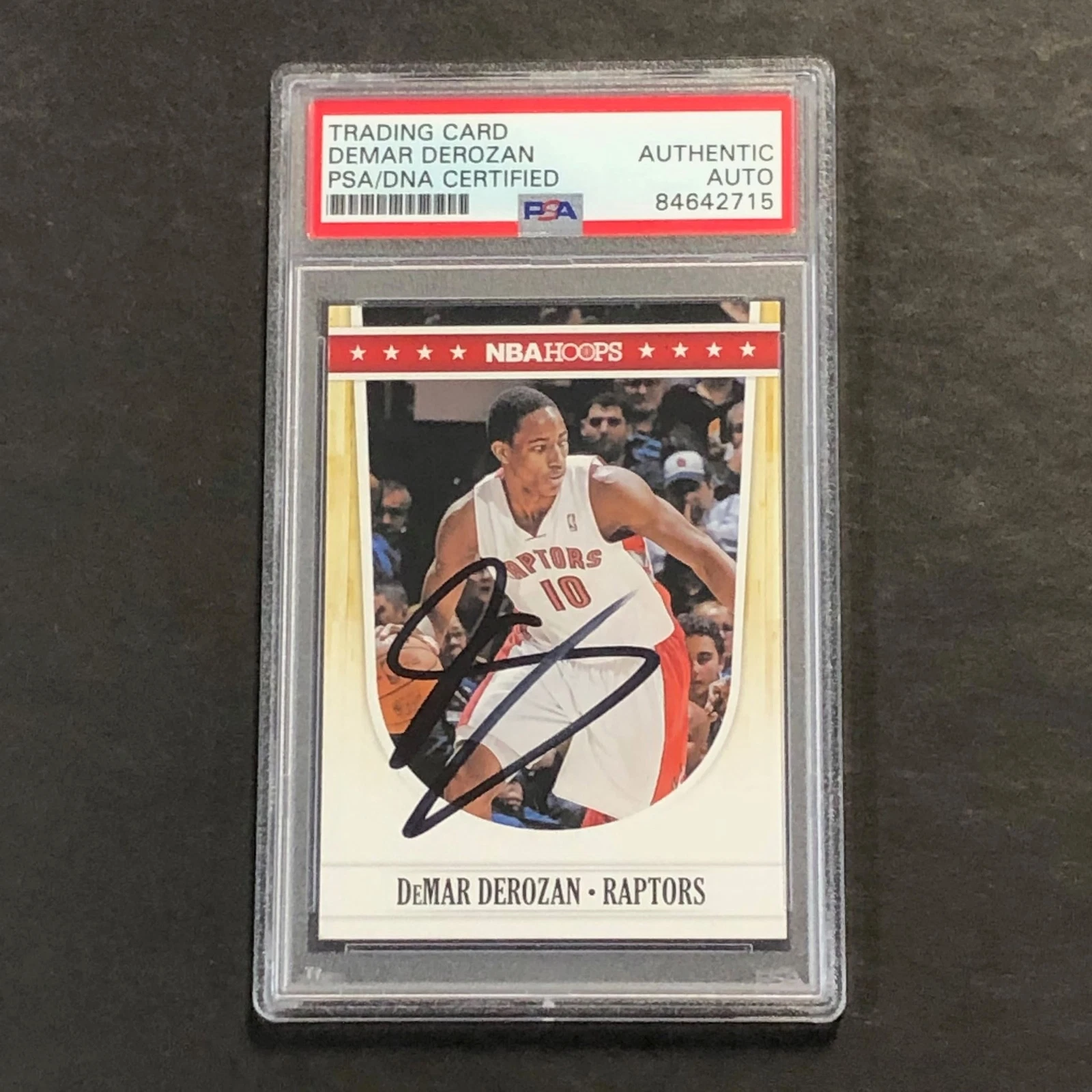 2011-12 Panini NBA Hoops #228 DeMar DeRozan Signed Card AUTO PSA Slabbed Raptors