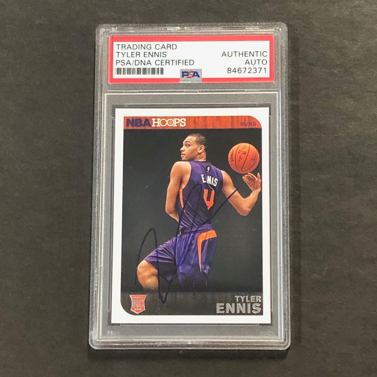 2014-15 NBA Hoops #276 Tyler Ennis Signed Rookie Card AUTO PSA Slabbed RC Suns