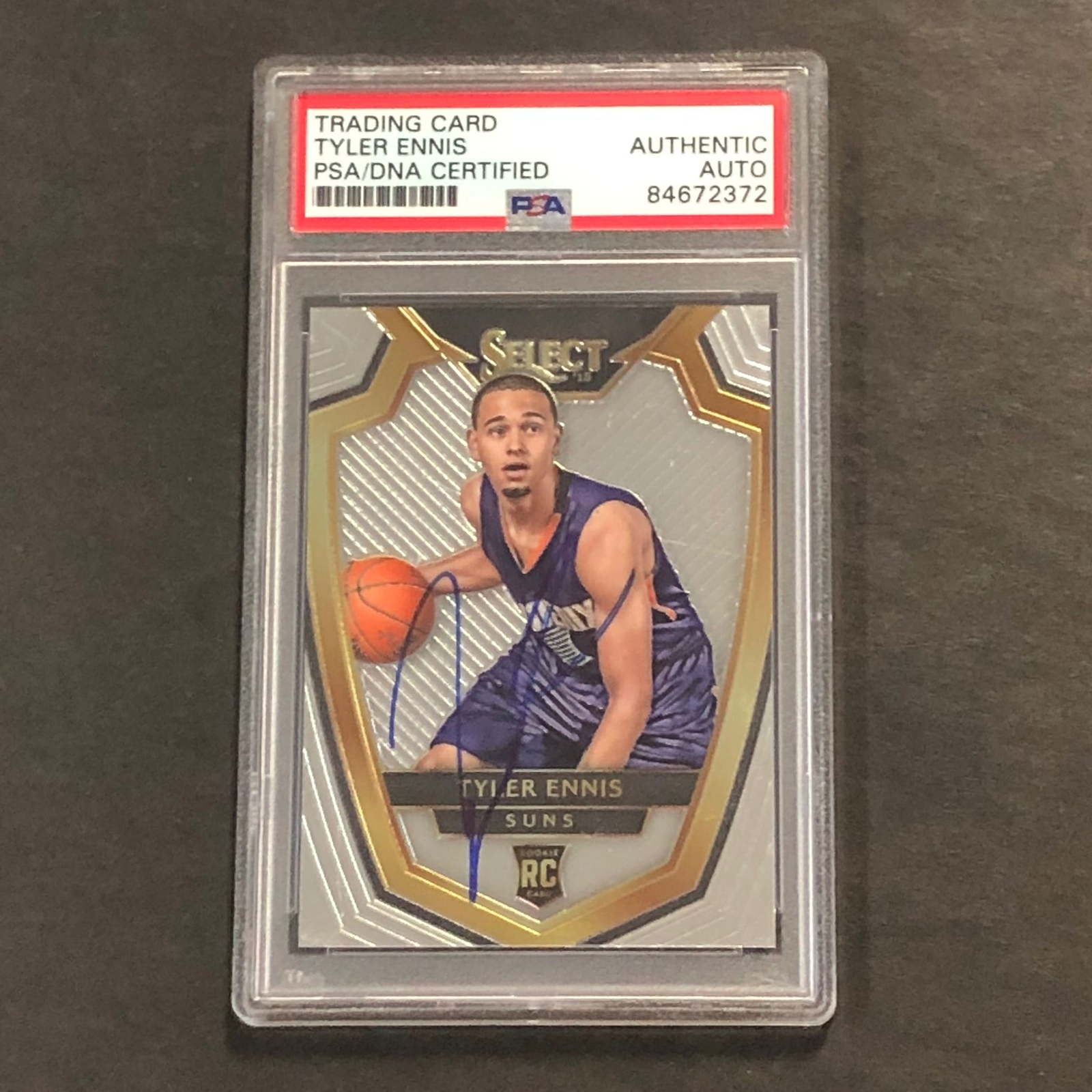 2014-15 NBA Panini Select #198 Tyler Ennis Signed Rookie Card AUTO PSA Slabbed R