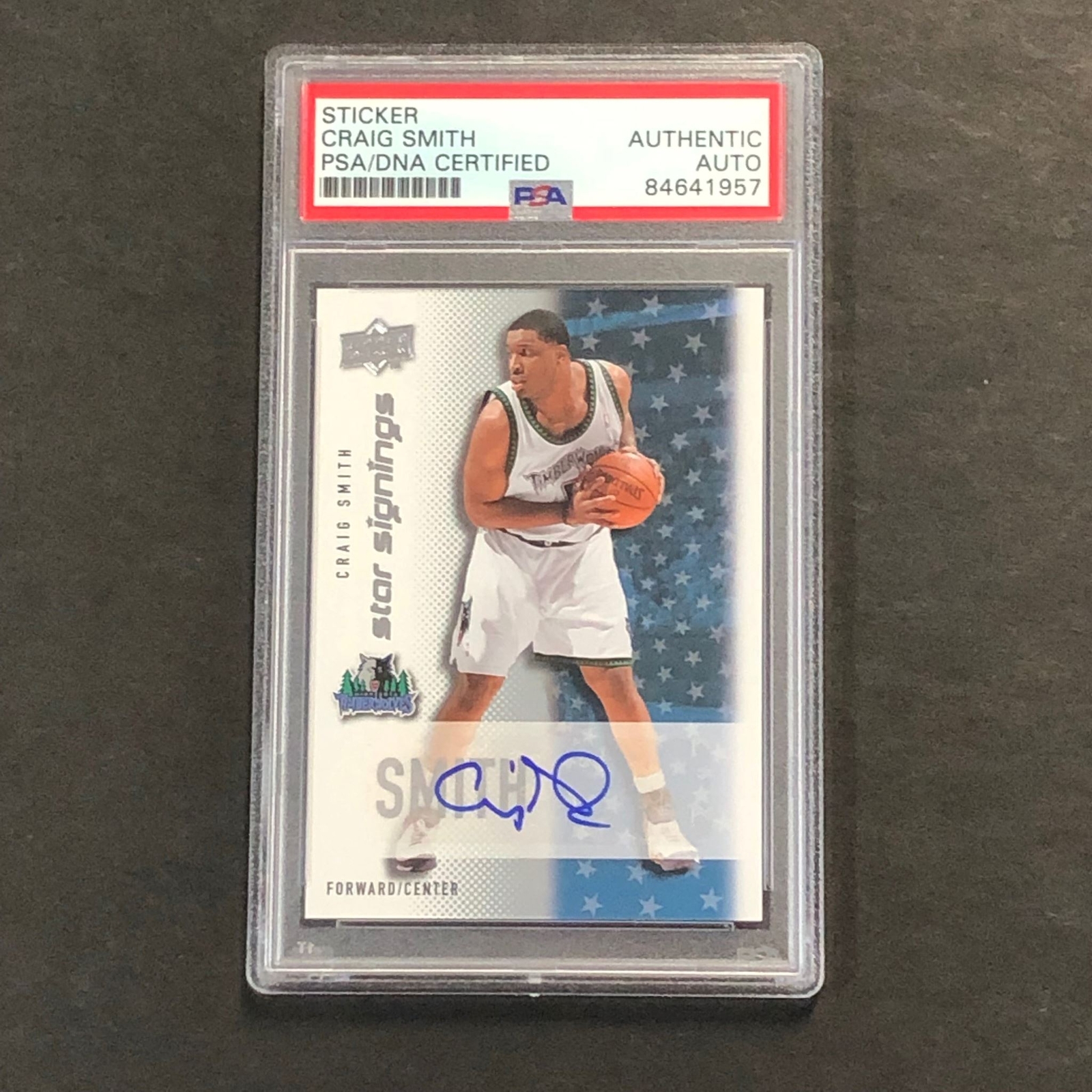 2008-09 Upper Deck Star Signings #SS-SM CRAIG SMITH Signed Card AUTO PSA Slabbed