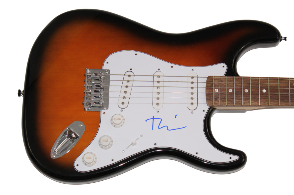 TOBEY MAGUIRE SIGNED AUTOGRAPH FENDER ELECTRIC GUITAR - SPIDER-MAN w/ JSA COA