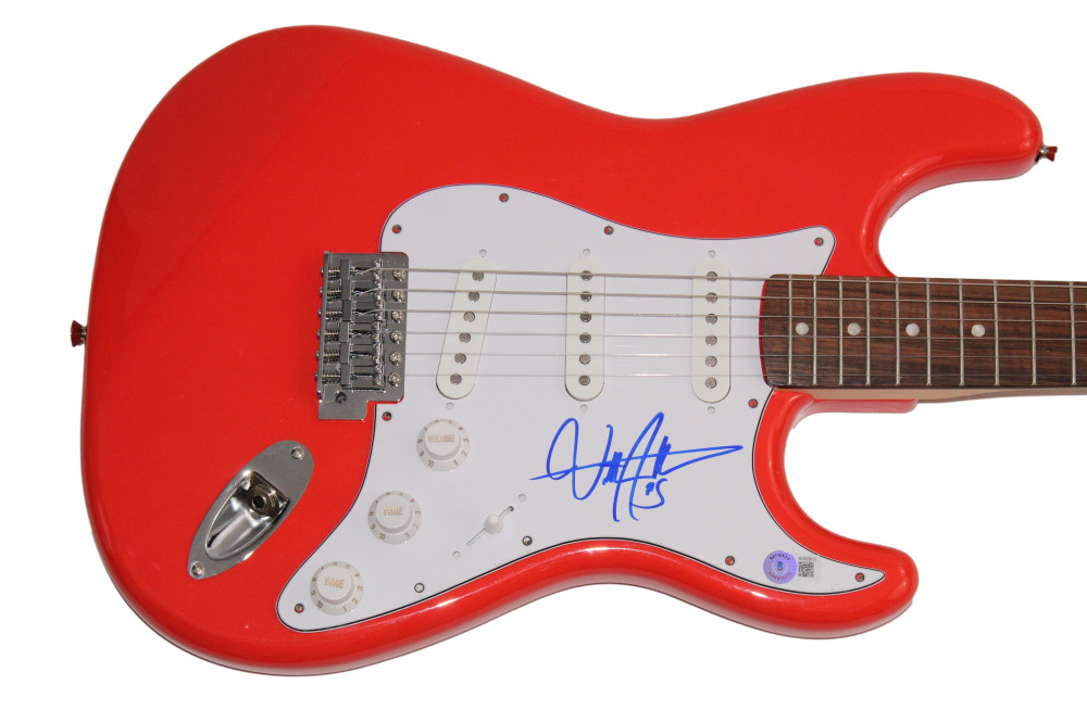 BILLY STRINGS SIGNED AUTOGRAPH FULL SIZE RED FENDER ELECTRIC GUITAR W/ BECKETT
