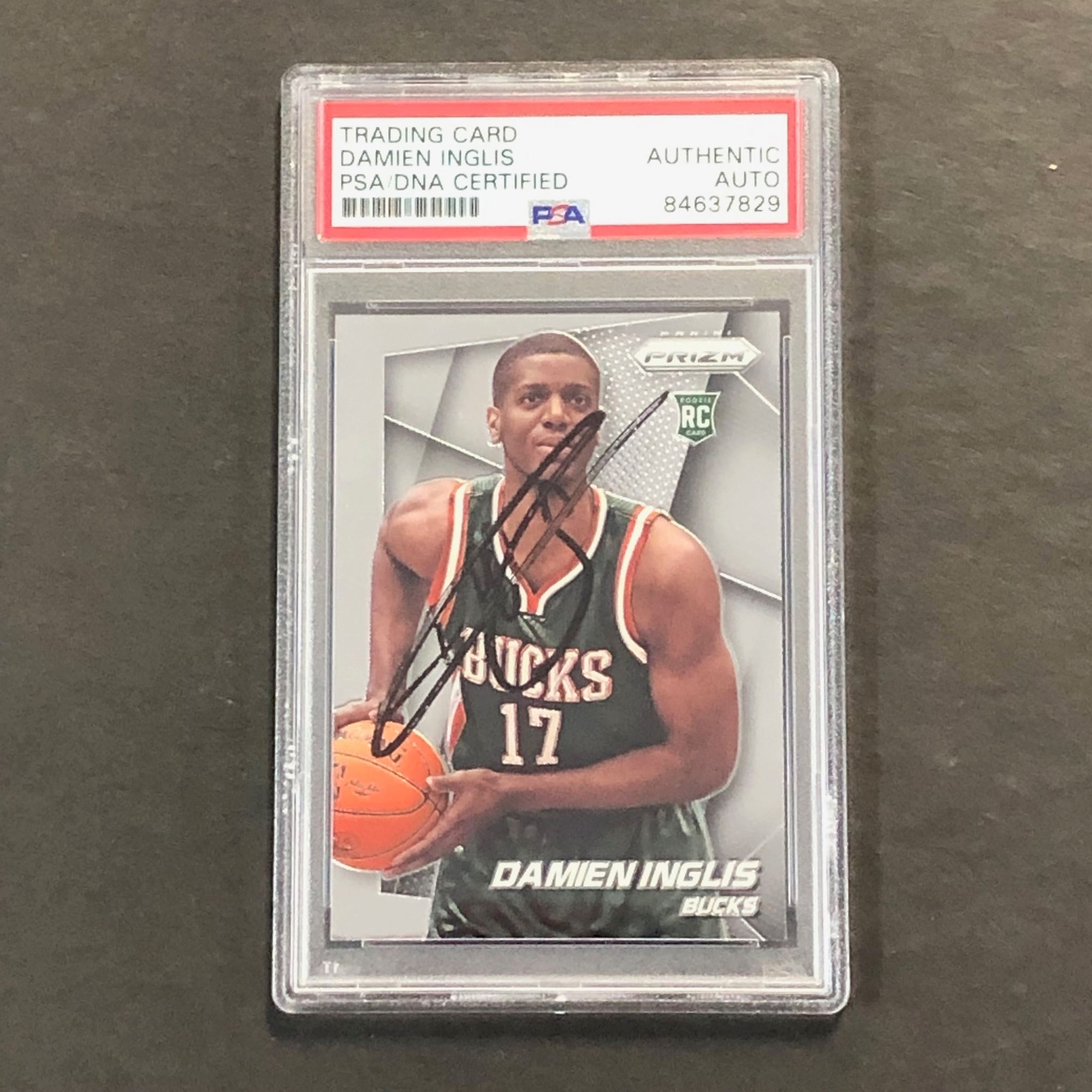 2014-15 Panini Prizm #299 Damien Inglis Signed Card AUTO PSA Slabbed RC Bucks