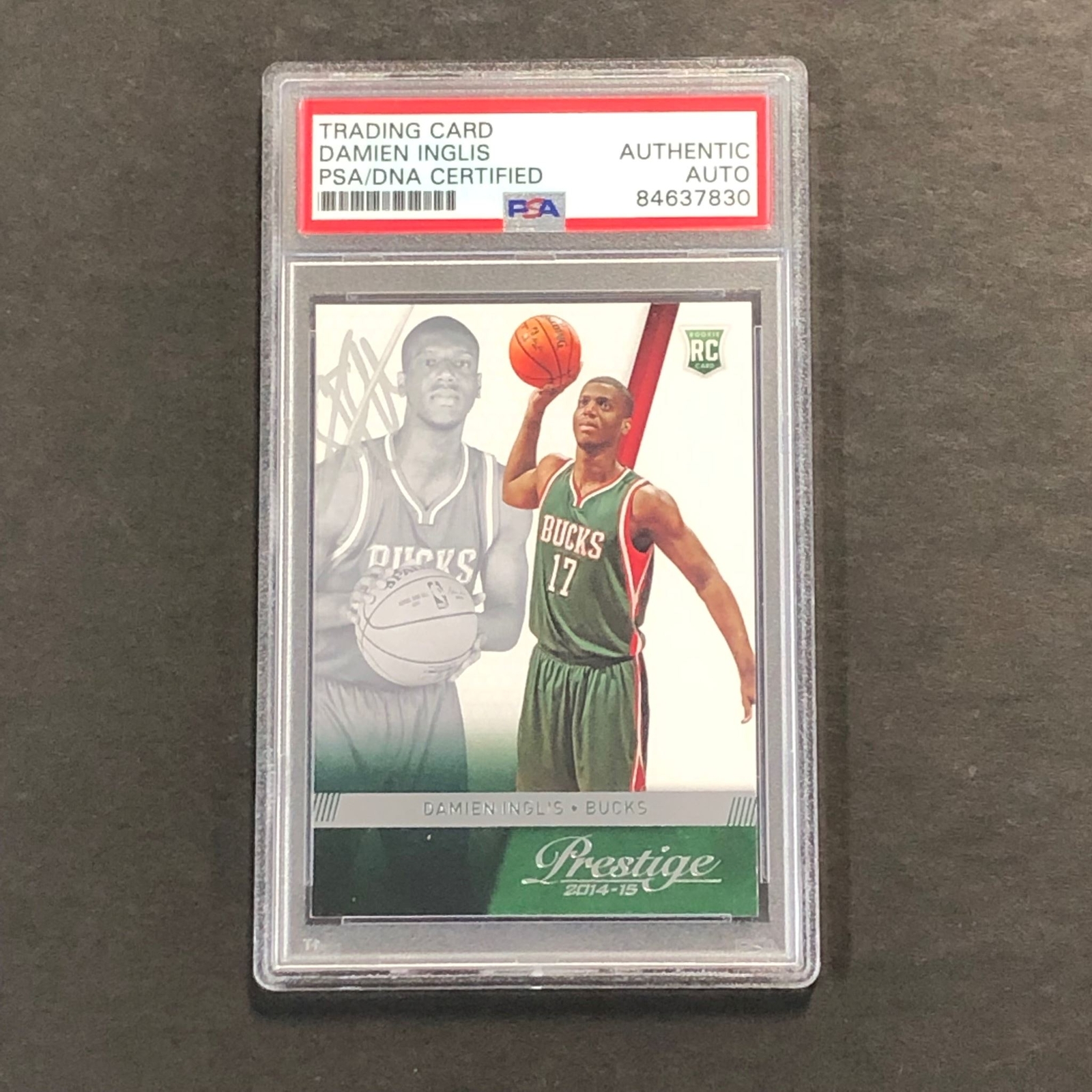 2014-15 Panini Prestige #186 DAMIEN INGLIS Signed Card AUTO PSA Slabbed RC Bucks