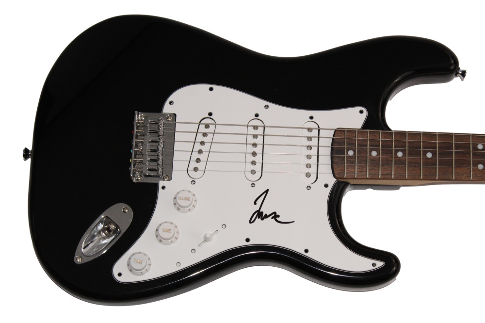TAYLOR HAWKINS SIGNED AUTOGRAPH BLACK FENDER ELECTRIC GUITAR FOO FIGHTERS W/ JSA