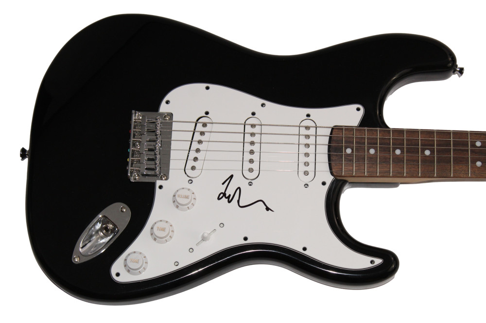 TAYLOR HAWKINS SIGNED AUTOGRAPH BLACK FENDER ELECTRIC GUITAR FOO FIGHTERS w/ JSA