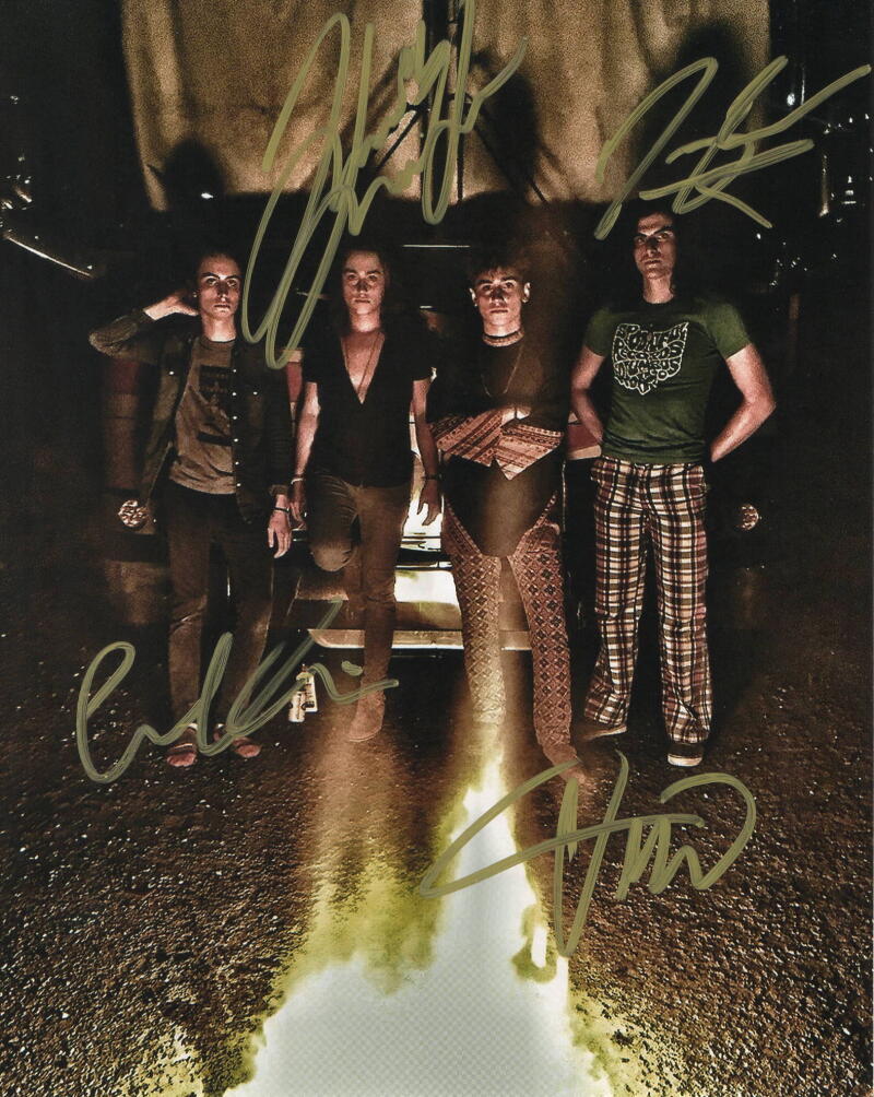 GRETA VAN FLEET FULL BAND (X4) SIGNED AUTOGRAPH 8X10 PHOTO - VERY RARE! JSA COA
