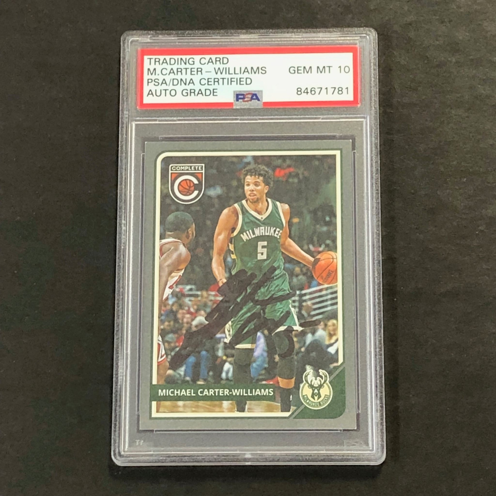 2015-16 Panini Complete #134 Michael Carter-Williams Signed Card AUTO Grade 10 P