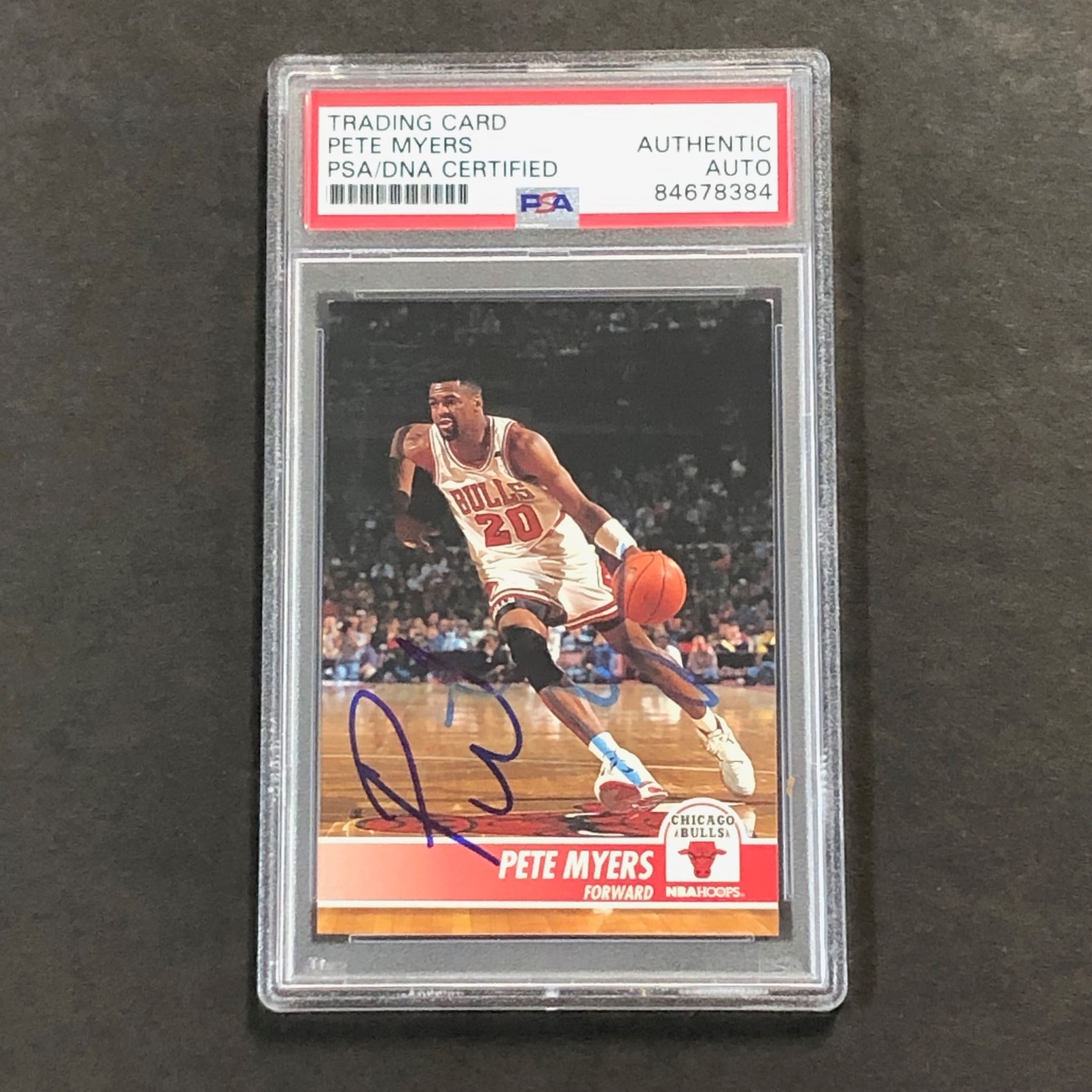 1994-95 Skybox NBA Hoops #29 Pete Myers Signed Card AUTO PSA Slabbed