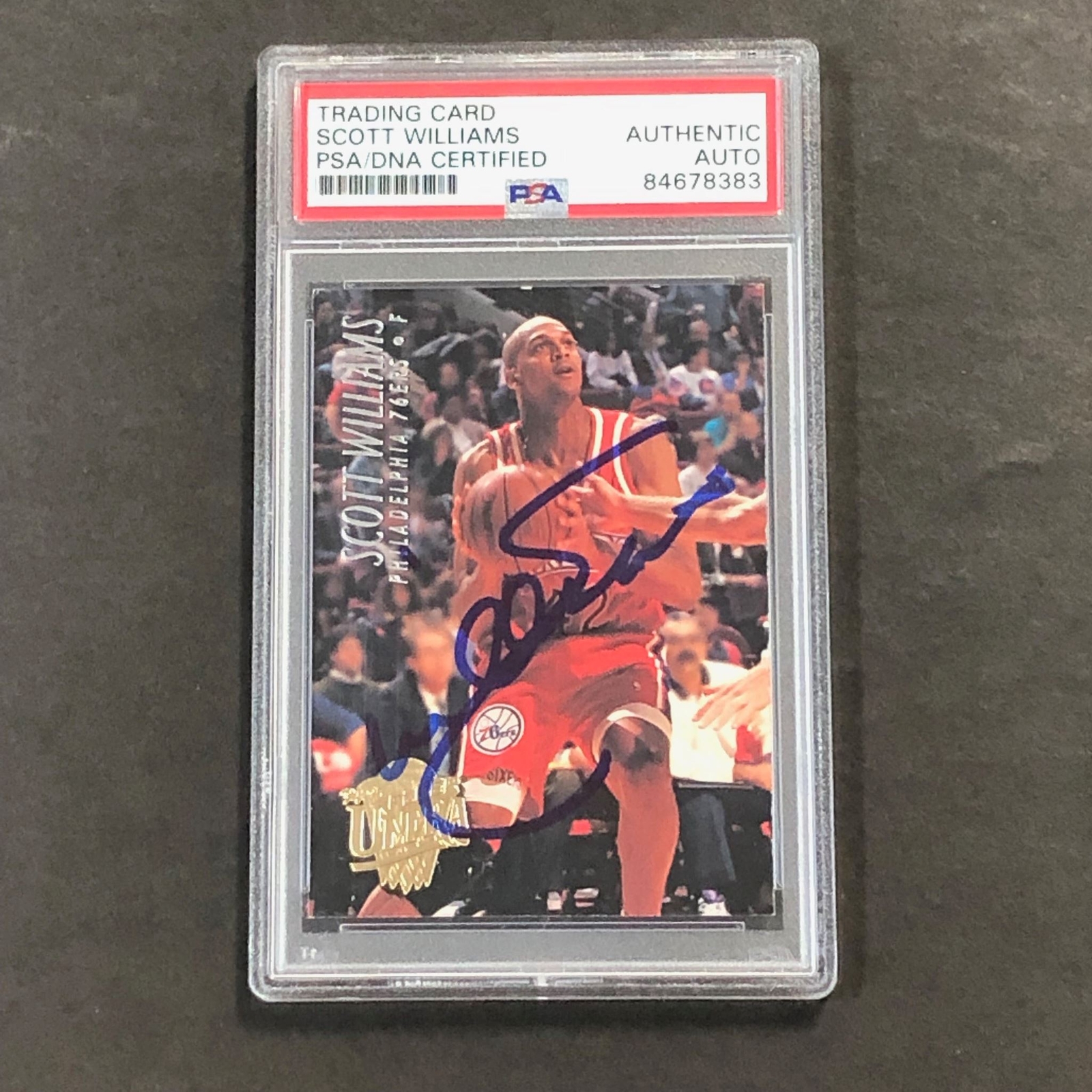 1994-95 Fleer Ultra #312 Scott Williams Signed Card AUTO PSA Slabbed 76ers