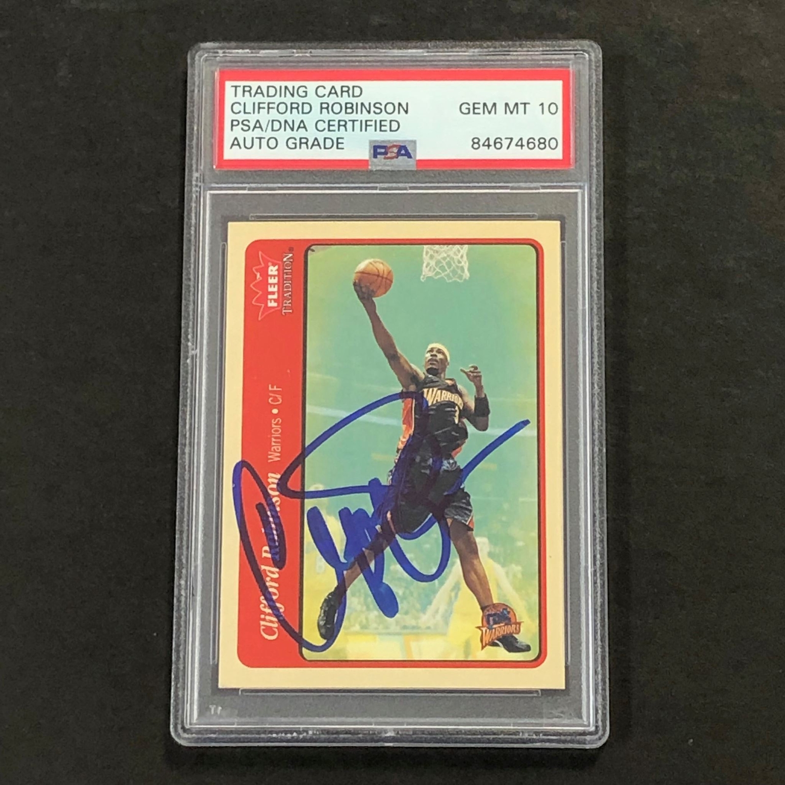 2004-05 Fleer Tradition #205 Clifford Robinson Signed Card AUTO 10 PSA Slabbed W