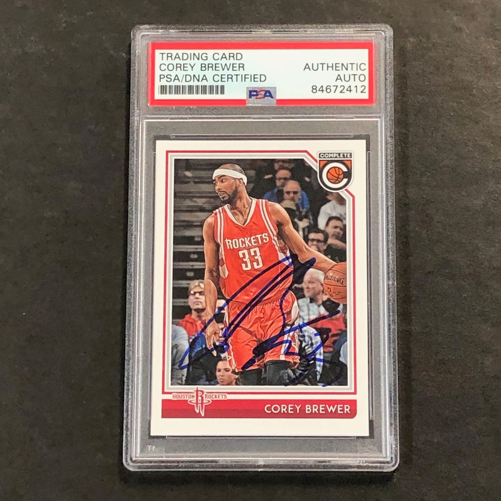 2016-17 Panini Complete #194 Corey Brewer Signed Card PSA Slabbed