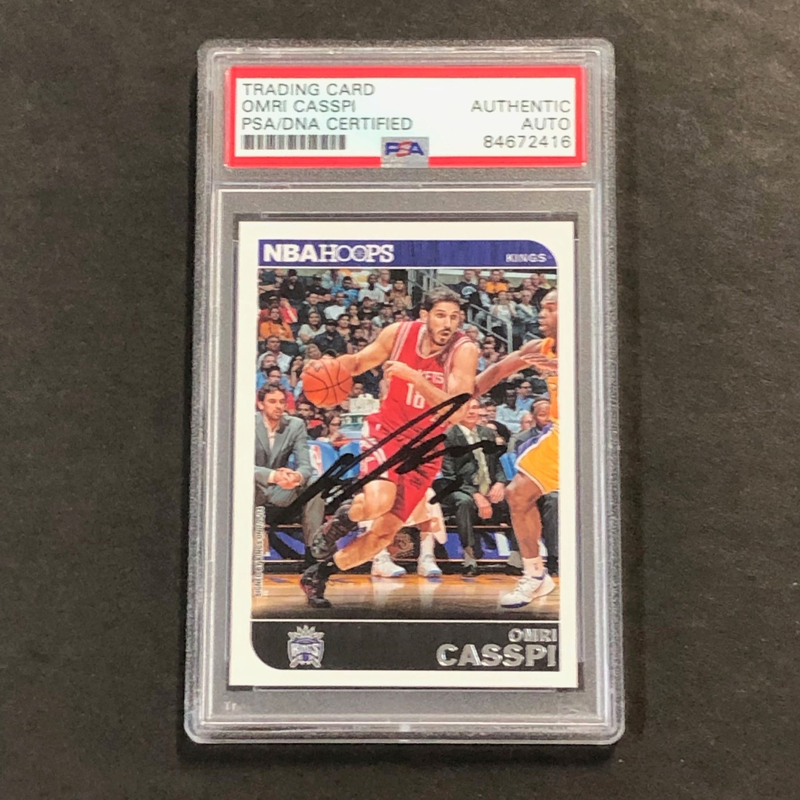 2014-15 Panini NBA Hoops #193 Omri Casspi Signed Card PSA/DNA Slabbed