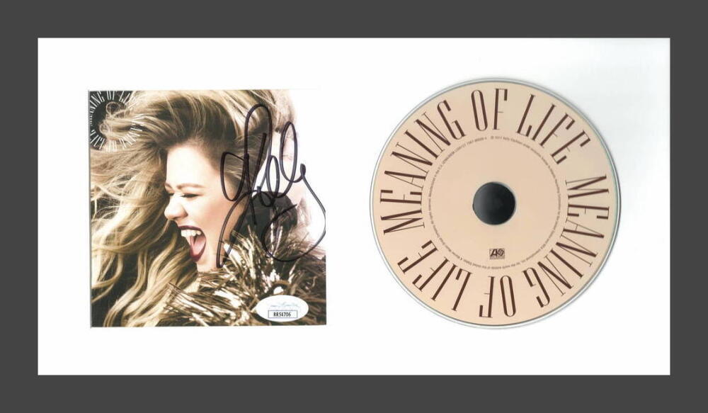 KELLY CLARKSON SIGNED AUTOGRAPH MEANING OF LIFE FRAMED CD - READY TO HANG LUNA