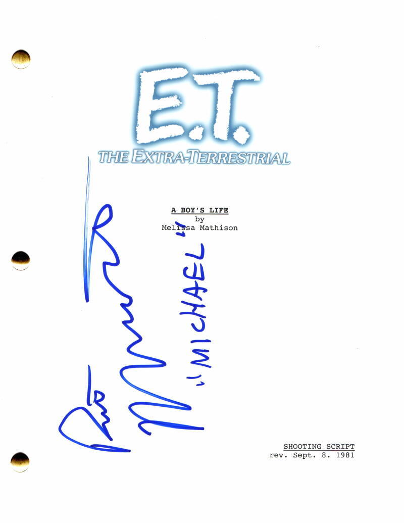 ROBERT MACNAUGHTON SIGNED AUTOGRAPH ET THE EXTRA-TERRESTRIAL FULL MOVIE SCRIPT