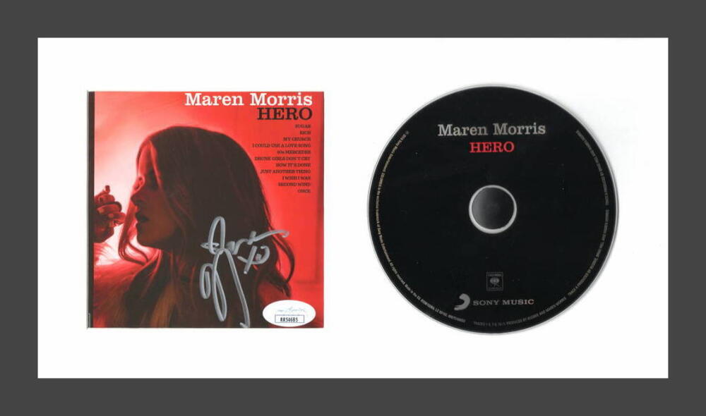 MAREN MORRIS SIGNED AUTOGRAPH HERO FRAMED CD DISPLAY - READY TO HANG! JSA COA