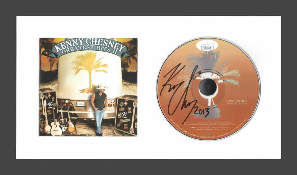 KENNY CHESNEY SIGNED AUTOGRAPH GREATEST HITS CD DISPLAY - READY TO HANG JSA COA