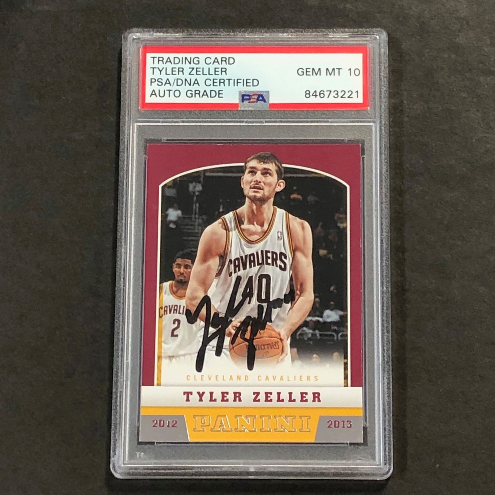 2012-13 Panini #230 Tyler Zeller Signed Card AUTO 10 PSA/DNA Slabbed Cavaliers