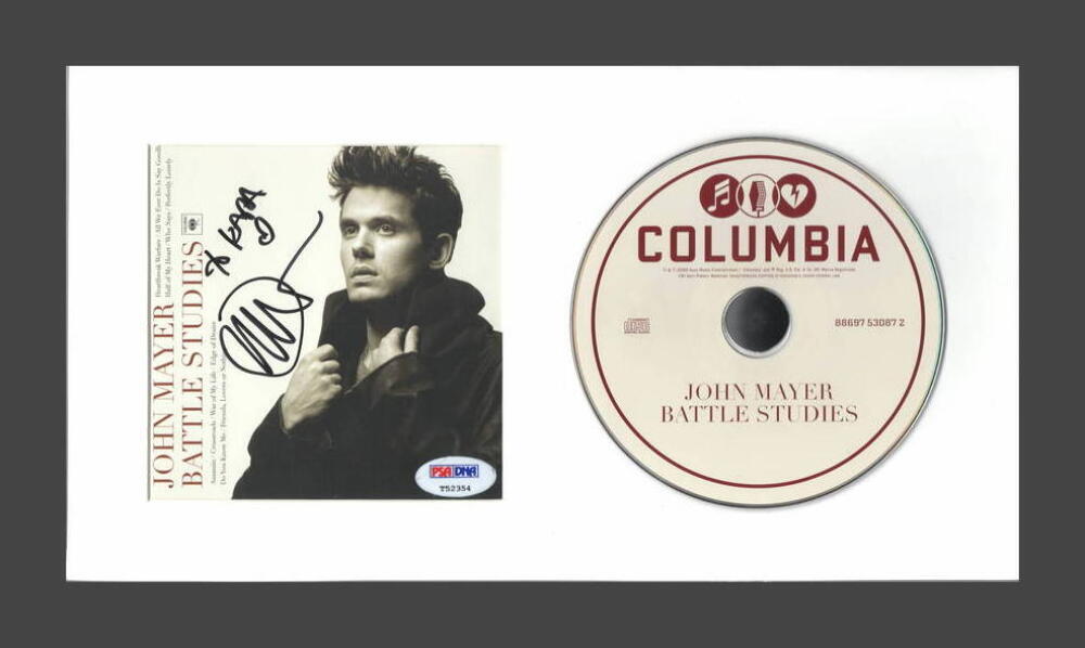JOHN MAYER SIGNED AUTOGRAPH BATTLE STUDIES FRAMED CD DISPLAY - READY TO HANG PSA