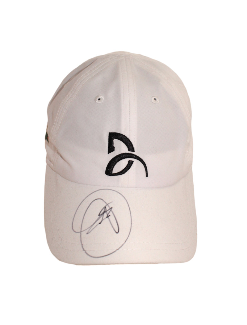 NOVAK DJOKOVIC SIGNED AUTOGRAPH LACOSTE TENNIS HAT CAP - US OPEN CHAMPION W/ PSA