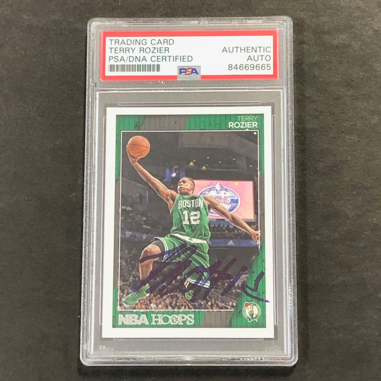 2016-17 Panini NBA Hoops #175 Terry Rozier Signed Card AUTO PSA/DNA Slabbed Celt