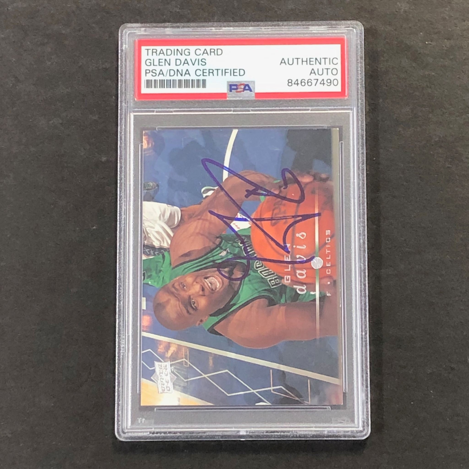 2008-09 Upper Deck #8 Glen Davis Signed Card AUTO PSA Slabbed Boston Celtics