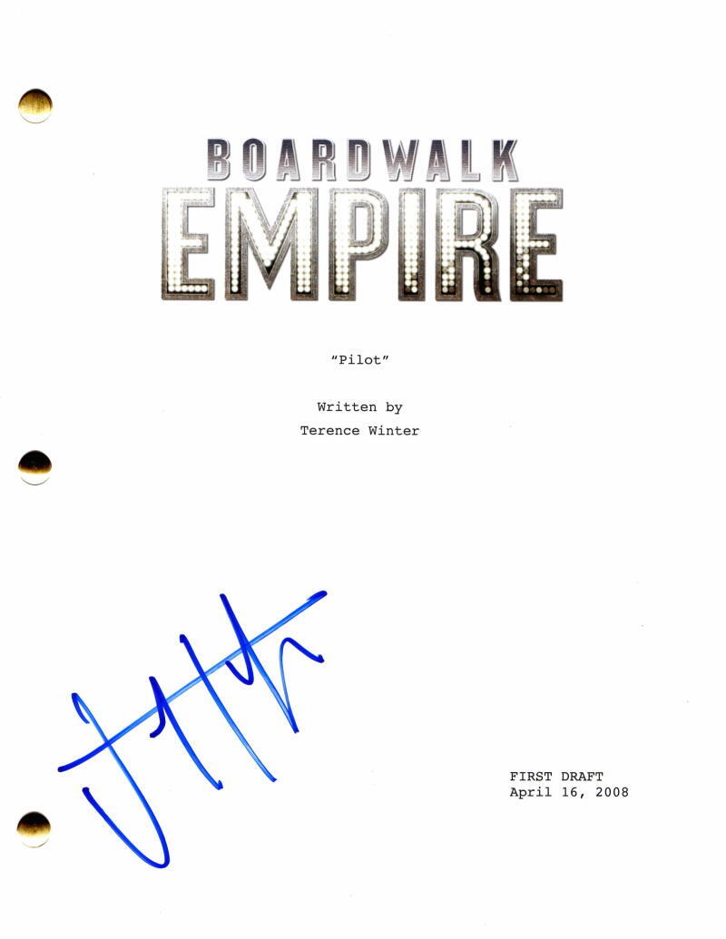 JACK HUSTON SIGNED AUTOGRAPH BOARDWALK EMPIRE FULL PILOT SCRIPT - RICHARD HARROW