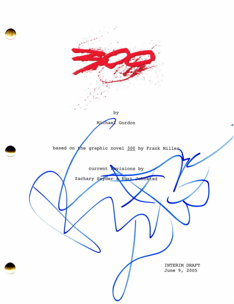 RODRIGO SANTORO SIGNED AUTOGRAPH 300 FULL MOVIE SCRIPT KING XERXES GERARD BUTLER