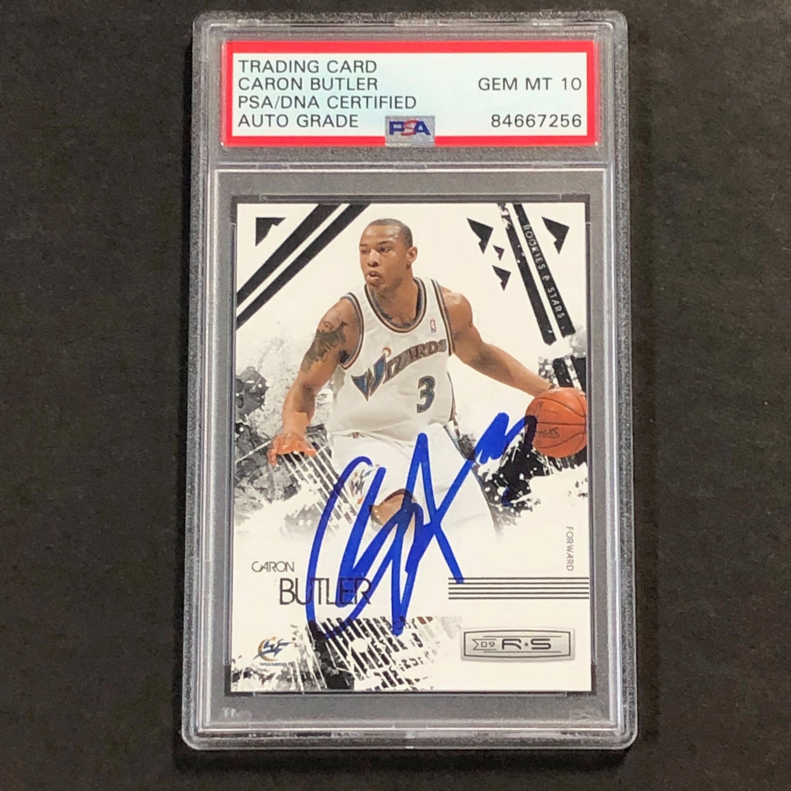 2009-10 Panini Rookies & Stars #99 Caron Butler Signed Card AUTO 10 PSA Slabbed