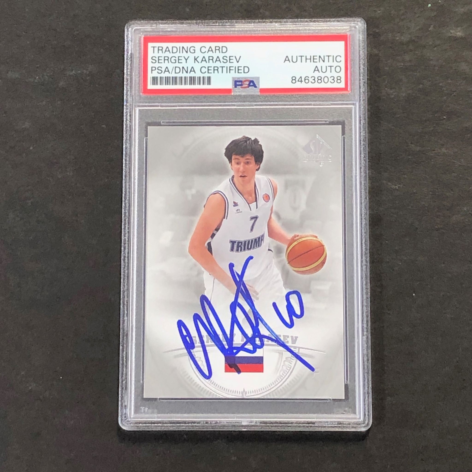 2013-14 Upper Deck #22 Sergey Karasev Signed Card AUTO PSA Slabbed